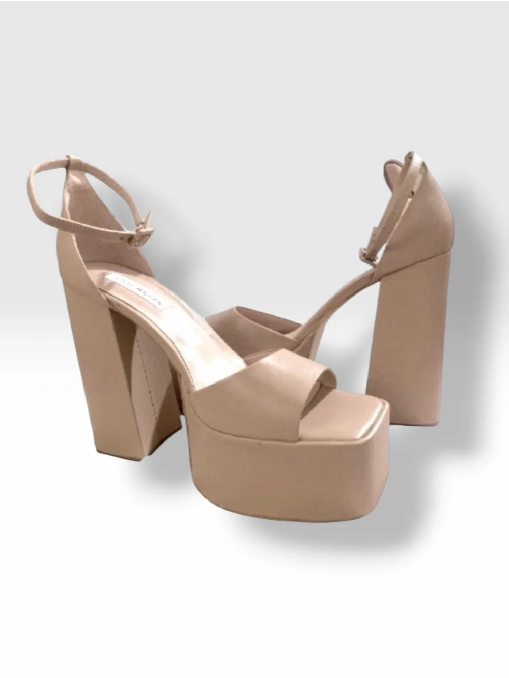 NWT STEVE MADDEN KASSIANI Platform Heels In cream tan Size 10M